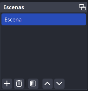 Panel de Escenas de OBS Studio